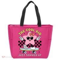 The Cool Kid Just Showed Up Girly Back To School Tote Bag thumb 0