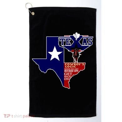 Texas Cowboy Logic Golf Towel
