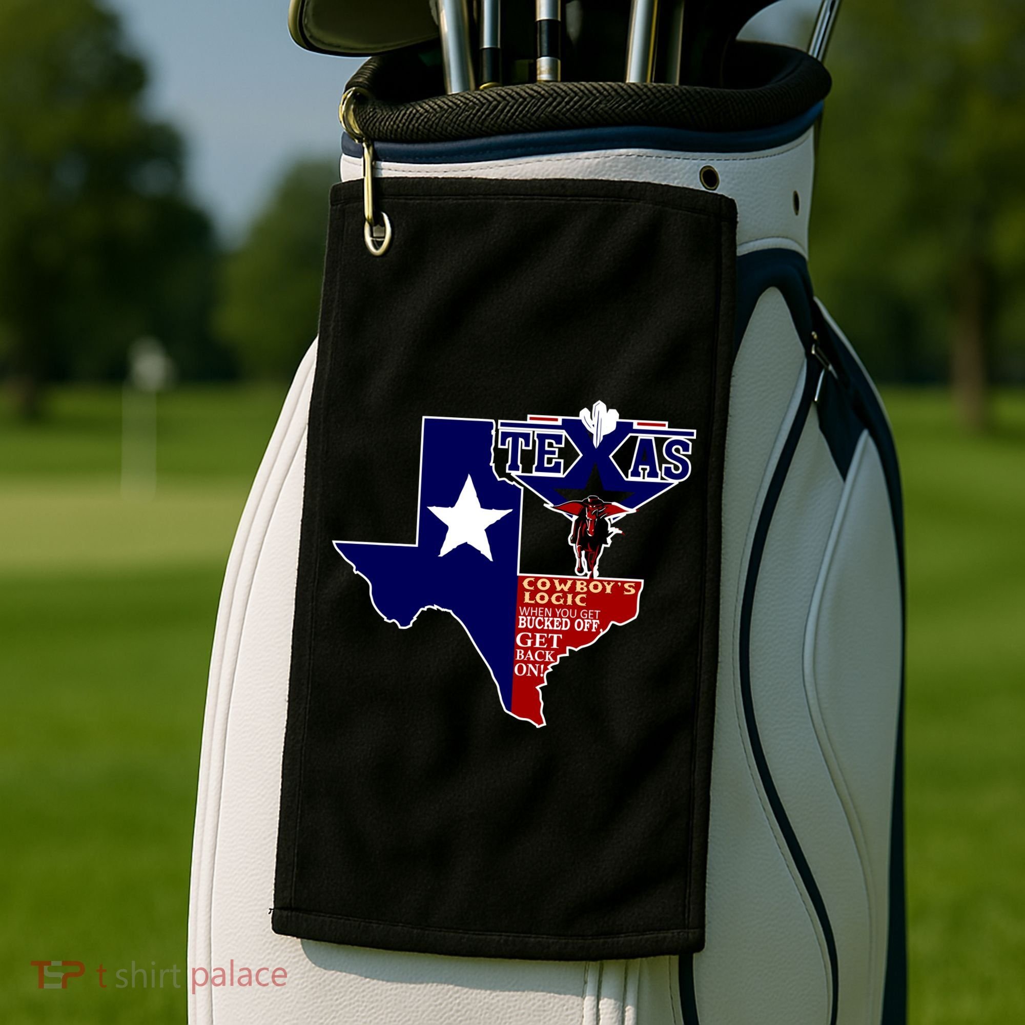 Texas Cowboy Logic Golf Towel