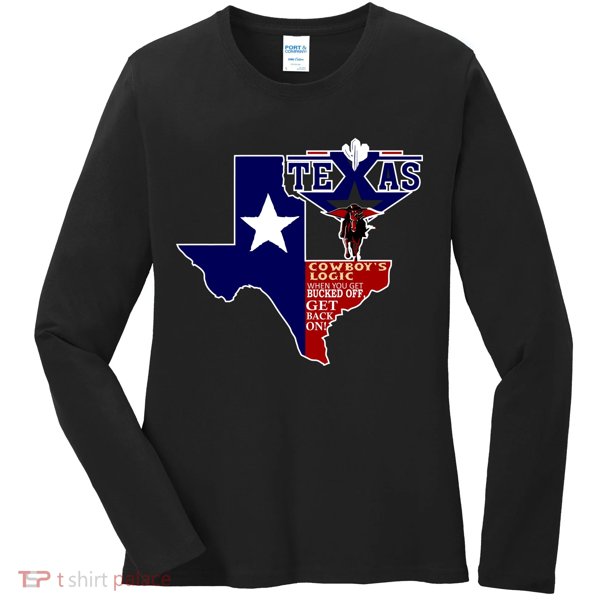 Texas Cowboy Logic Women's Long Sleeve Shirt
