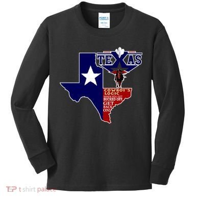 Texas Cowboy Logic Kids Long Sleeve Shirt