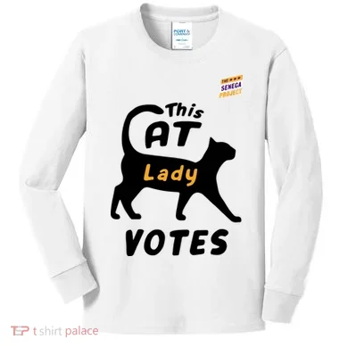 This Cat Lady Votes Kids Long Sleeve Shirt