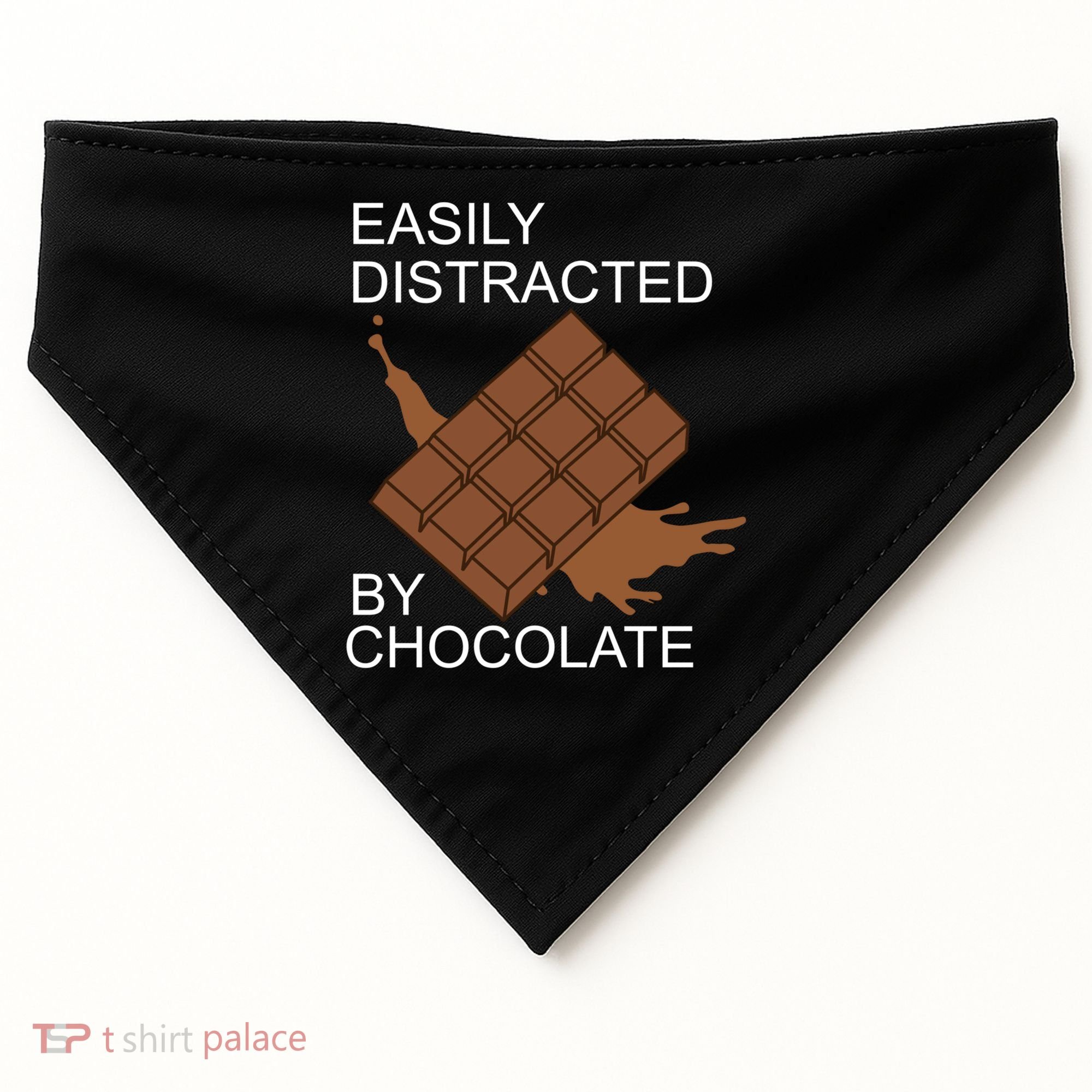 Tasty Chocolate Lover Distracted By Chocolate Cute Gift USA-Made Doggie Bandana