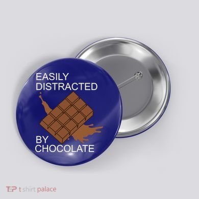 Tasty Chocolate Lover Distracted By Chocolate Cute Gift Button