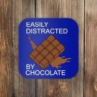 Tasty Chocolate Lover Distracted By Chocolate Cute Gift Coaster thumb 0
