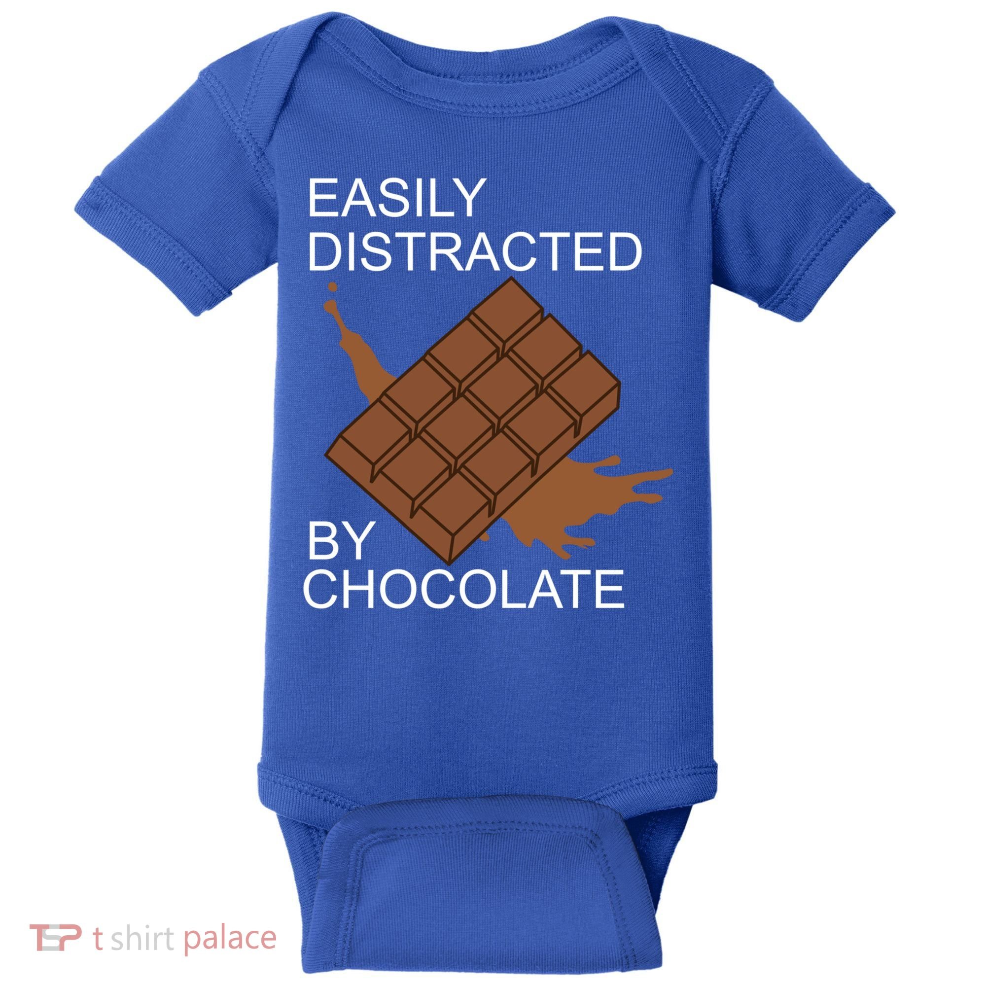 Tasty Chocolate Lover Distracted By Chocolate Cute Gift Baby Bodysuit