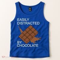 Tasty Chocolate Lover Distracted By Chocolate Cute Gift Tank Top thumb 2