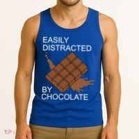 Tasty Chocolate Lover Distracted By Chocolate Cute Gift Tank Top thumb 3