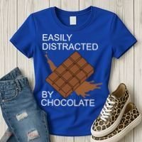 Tasty Chocolate Lover Distracted By Chocolate Cute Gift Women's T-Shirt thumb 3