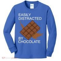 Tasty Chocolate Lover Distracted By Chocolate Cute Gift Kids Long Sleeve Shirt thumb 0