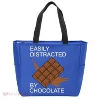 Tasty Chocolate Lover Distracted By Chocolate Cute Gift Tote Bag thumb 0