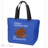 Tasty Chocolate Lover Distracted By Chocolate Cute Gift Tote Bag thumb 3
