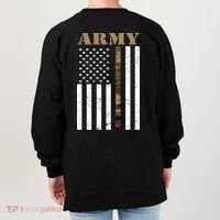 Thin Camo Line United States Army Flag Back Print Women's Sweatshirt thumb 0