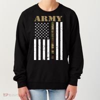 Thin Camo Line United States Army Flag Back Print Women's Sweatshirt thumb 1