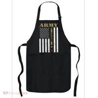 Thin Camo Line United States Army Flag Back Print Apron thumb 0
