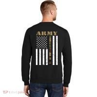 Thin Camo Line United States Army Flag Back Print Sweatshirt thumb 0