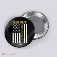 Thin Camo Line United States Army Flag Back Print Button thumb 1