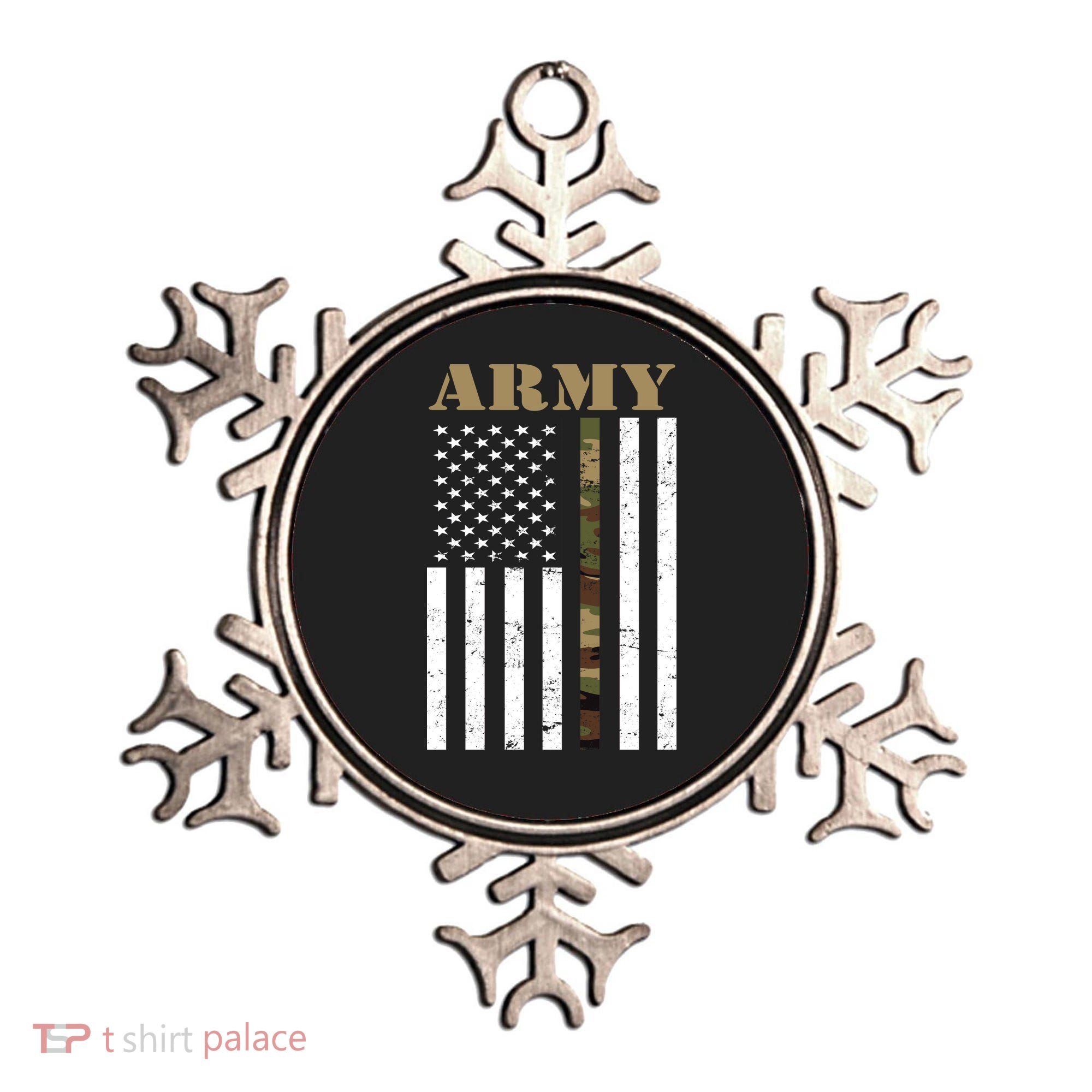 Thin Camo Line United States Army Flag Back Print Ornament
