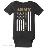Thin Camo Line United States Army Flag Back Print Baby Bodysuit thumb 0