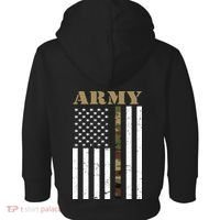 Thin Camo Line United States Army Flag Back Print Toddler Hoodie thumb 0
