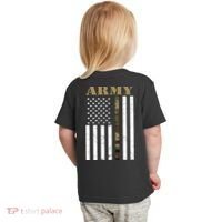 Thin Camo Line United States Army Flag Back Print Toddler T-Shirt thumb 0