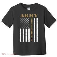 Thin Camo Line United States Army Flag Back Print Toddler T-Shirt thumb 1