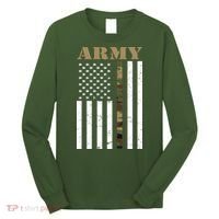 Thin Camo Line United States Army Flag Back Print Long Sleeve Shirt thumb 1