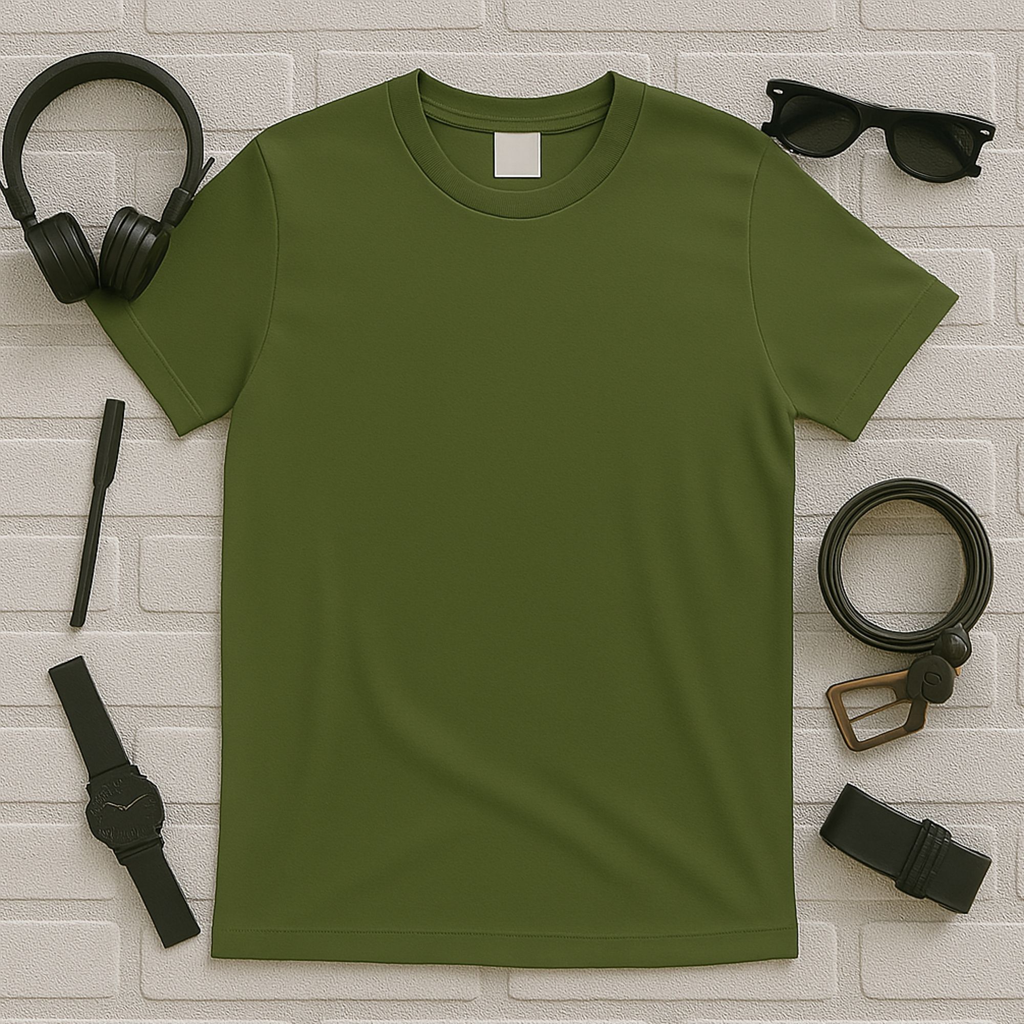 Thin Camo Line United States Army Flag Back Print T-Shirt