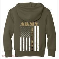Thin Camo Line United States Army Flag Back Print Kids Hoodie thumb 0