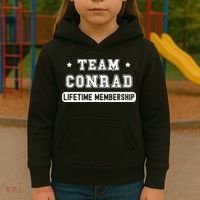 Team Conrad Lifetime Membership Funny Family Last Name Kids Hoodie thumb 3