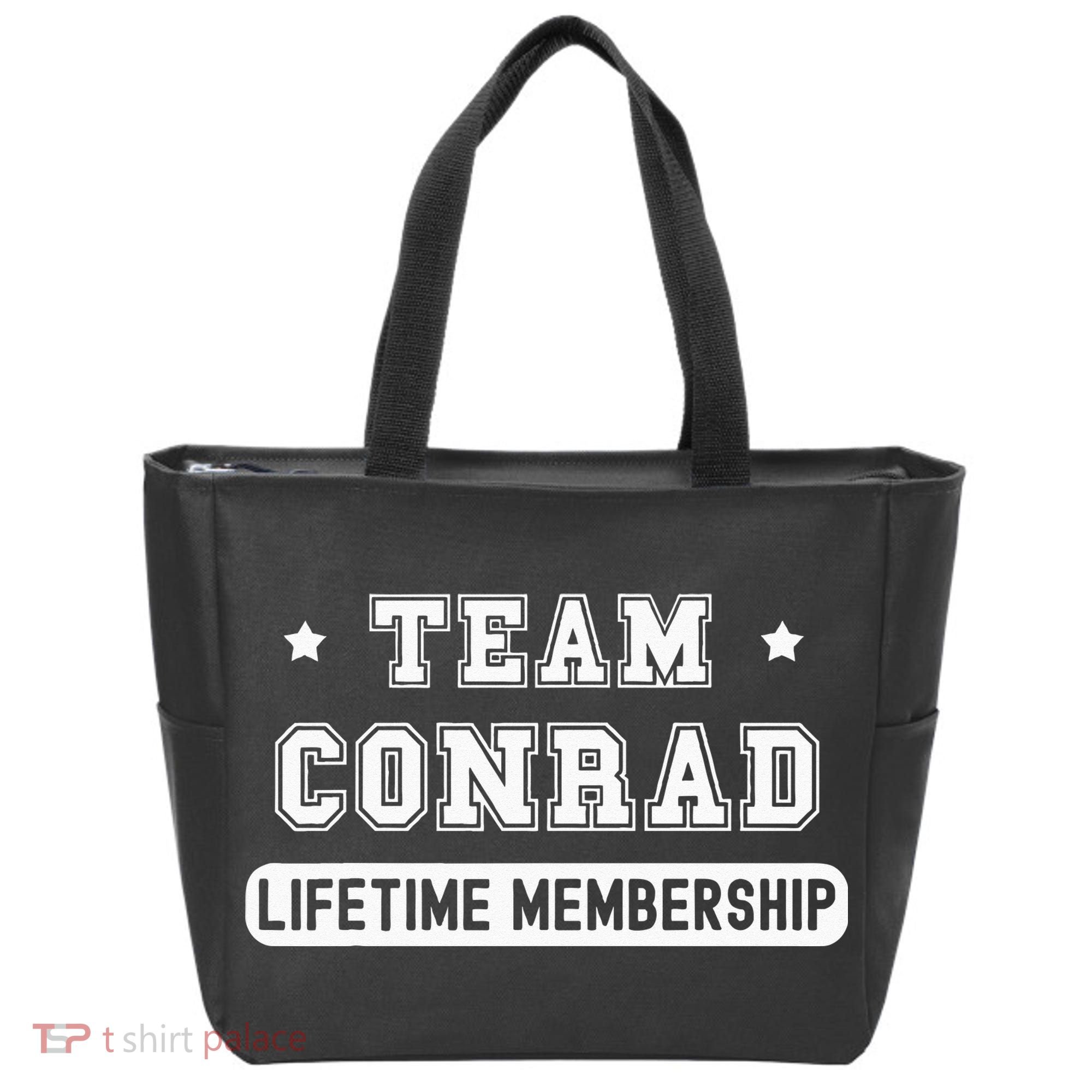Team Conrad Lifetime Membership Funny Family Last Name Tote Bag