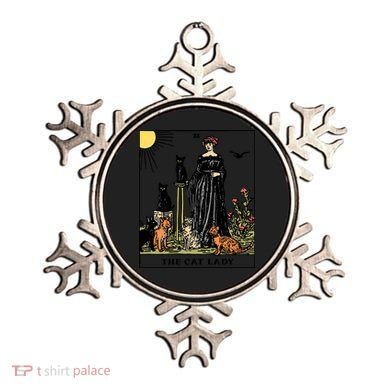 The Cat Lady Tarot Card Vintage Gothic Cat Mom Gift Ornament