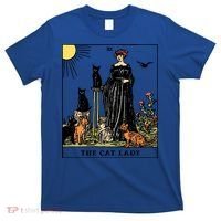 The Cat Lady Tarot Card Vintage Gothic Cat Mom Gift T-Shirt thumb 0