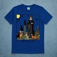 The Cat Lady Tarot Card Vintage Gothic Cat Mom Gift T-Shirt thumb 5
