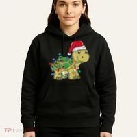 Turtle Christmas Lights Christmas Turtle Santa Turtle Hoodie thumb 5