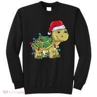 Turtle Christmas Lights Christmas Turtle Santa Turtle Sweatshirt thumb 0