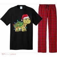 Turtle Christmas Lights Christmas Turtle Santa Turtle Pajama Set thumb 0