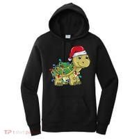 Turtle Christmas Lights Christmas Turtle Santa Turtle Women's Hoodie thumb 0