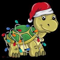 Turtle Christmas Lights Christmas Turtle Santa Turtle Women's Hoodie thumb 2
