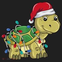 Turtle Christmas Lights Christmas Turtle Santa Turtle Hat thumb 2