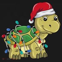 Turtle Christmas Lights Christmas Turtle Santa Turtle Toddler Hoodie thumb 2