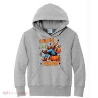 Trump Chillin Like A Felon Pumpkin Spice Halloween Kids Hoodie thumb 0