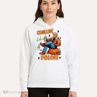 Trump Chillin Like A Felon Pumpkin Spice Halloween Hoodie thumb 5