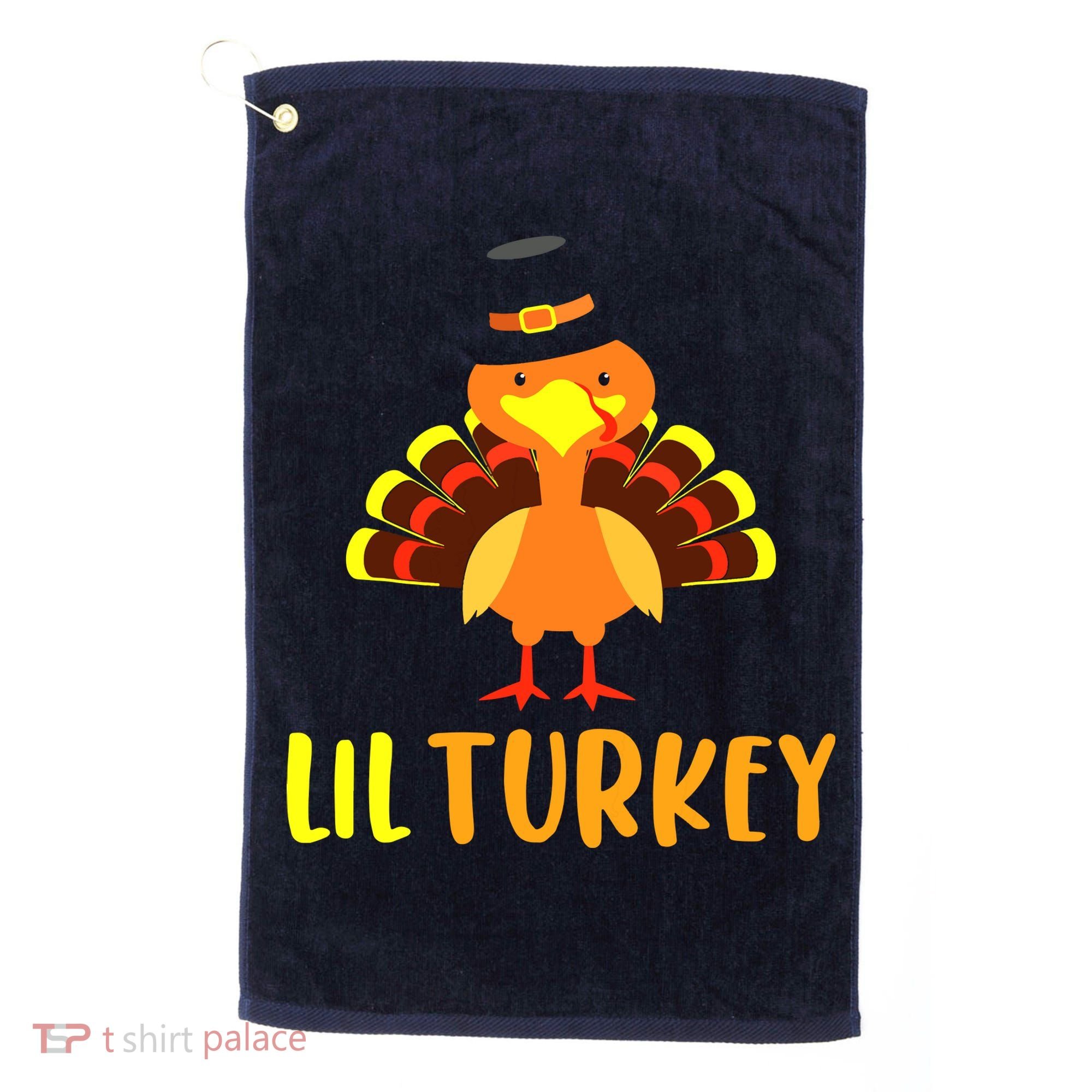 Thanksgiving Cute Lil Turkey Toddler Boys Thanksgiving Golf Towel