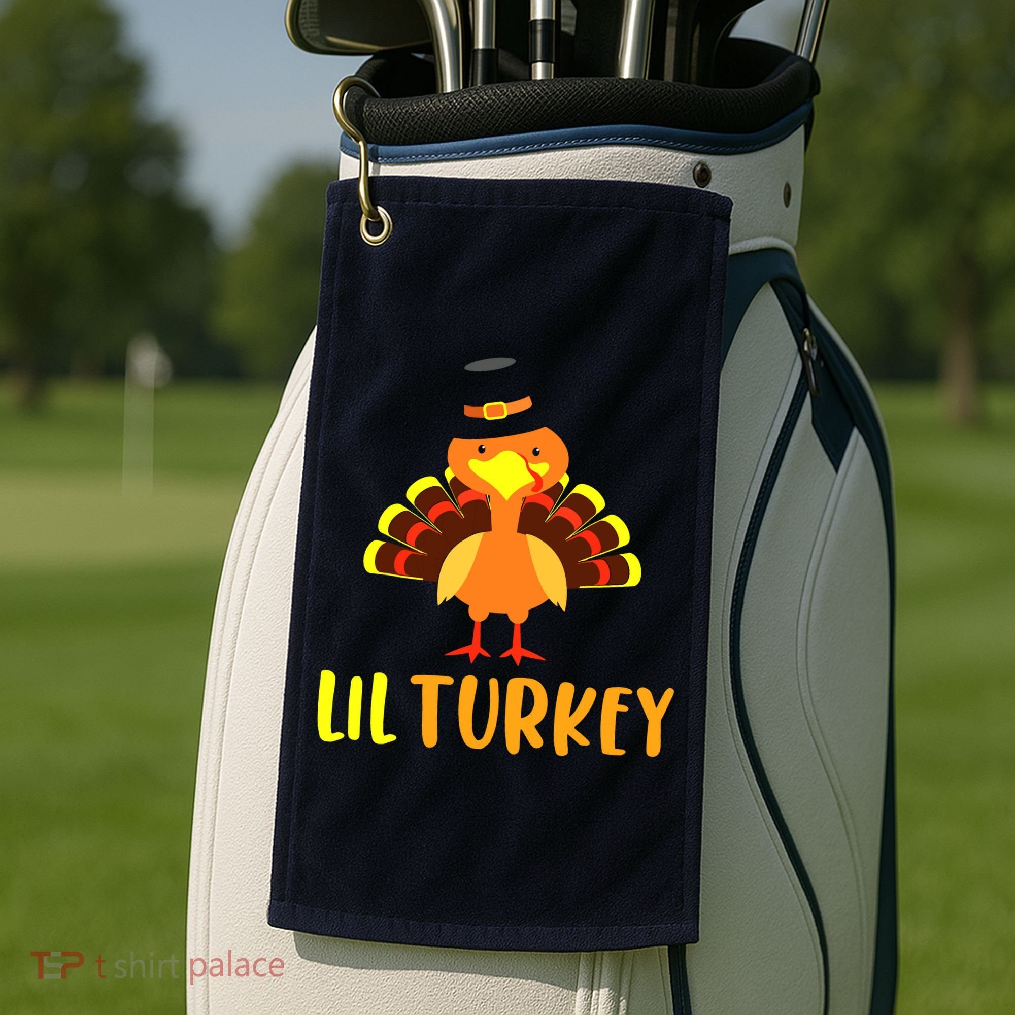 Thanksgiving Cute Lil Turkey Toddler Boys Thanksgiving Golf Towel