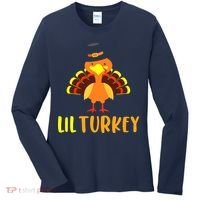 Thanksgiving Cute Lil Turkey Toddler Boys Thanksgiving Women's Long Sleeve Shirt thumb 0