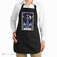 The Cat Lady Tarot Card Halloween Skeleton Skul Occult Magic Apron thumb 2