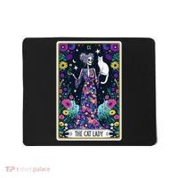 The Cat Lady Tarot Card Halloween Skeleton Skul Occult Magic Mousepad thumb 0
