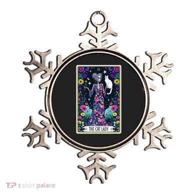The Cat Lady Tarot Card Halloween Skeleton Skul Occult Magic Ornament