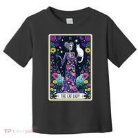 The Cat Lady Tarot Card Halloween Skeleton Skul Occult Magic Toddler T-Shirt thumb 0
